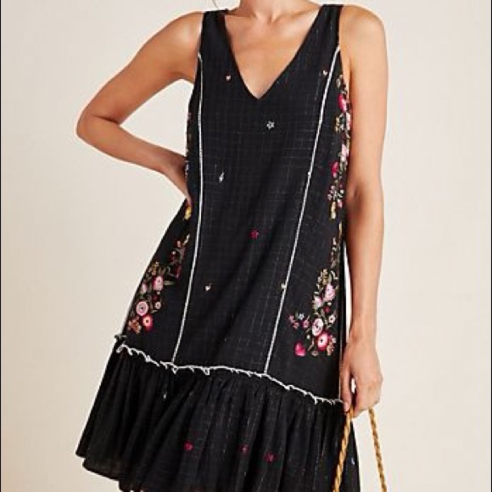 NWOT Anthro Seen Worn Kept embroidered dress